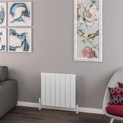 Withington Matt White Horizontal Aluminium Radiator 600 x 660mm