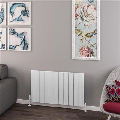 Withington Matt White Horizontal Aluminium Radiator 600 x 850mm