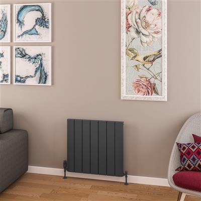 Withington Matt Anthracite Horizontal Aluminium Radiator 600 x 660mm