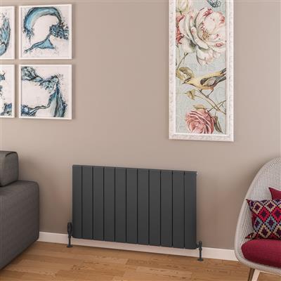 Withington Matt Anthracite Horizontal Aluminium Radiator 600 x 1040mm