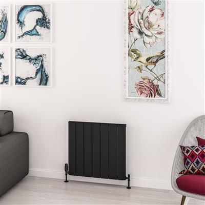 Withington Matt Black Horizontal Aluminium Radiator 600 x 470mm