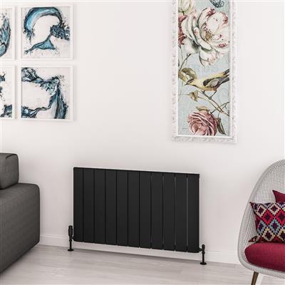 Withington Matt Black Horizontal Aluminium Radiator 600 x 1040mm