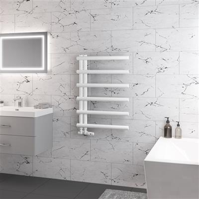 Marlow E-Style Matt White Towel Radiator 850 x 600mm
