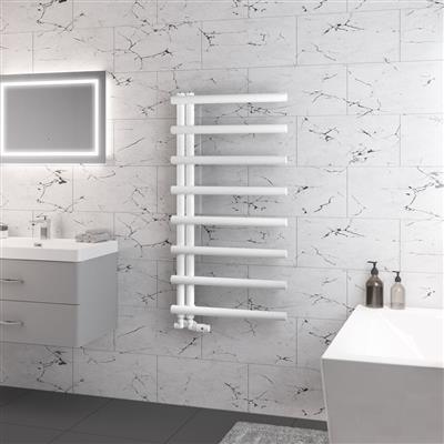 Marlow E-Style Matt White Towel Radiator 1150 x 500mm