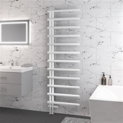 Marlow E-Style Matt White Towel Radiator 1750 x 600mm