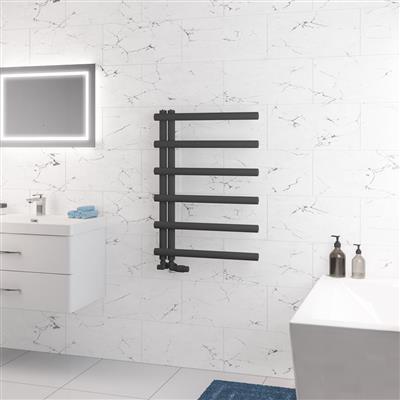Marlow E-Style Matt Anthracite Towel Radiator 850 x 500mm