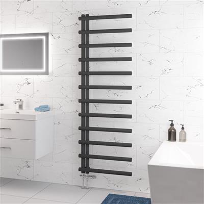 Marlow E-Style Matt Anthracite Towel Radiator 1750 x 500mm