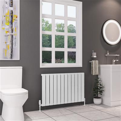 Deddington Gloss White Horizontal Radiator 600 x 470mm