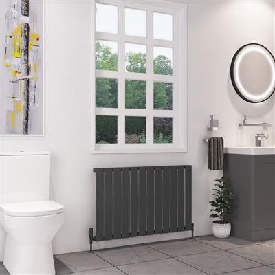 Deddington Matt Anthracite Horizontal Radiator 600 x 790mm