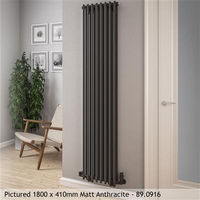 Murano Matt Anthracite Vertical Towel Radiator 1800 x 310mm