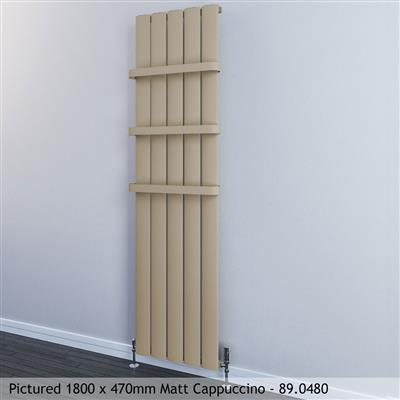 Malmesbury Matt Cappuccino Vertical Aluminium Radiator 1200 x 565mm