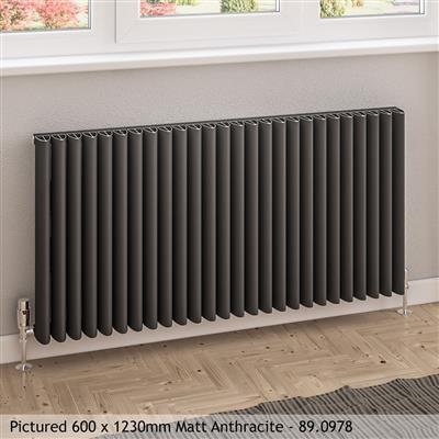 Witney Matt Anthracite Horizontal Aluminium Radiator 600 x 850mm