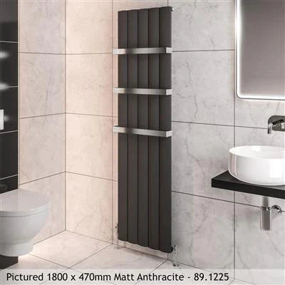 Tordino Matt Anthracite Vertical Aluminium Radiator 1800 x 565mm