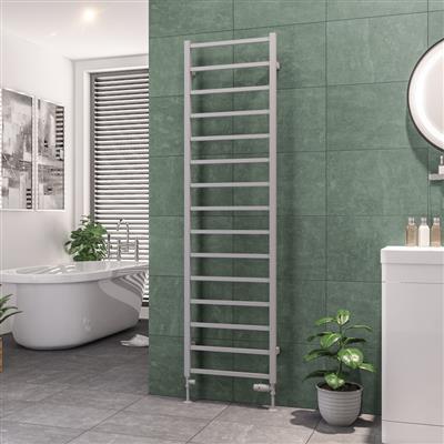 Tuscan Matt Grey Square Towel Radiator 1800 x 600mm