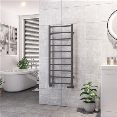 Tuscan Matt Anthracite Square Towel Radiator 1200 x 600mm