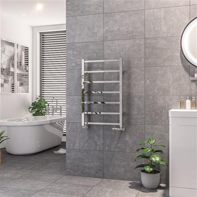 Tuscan Chrome Square Towel Radiator 800 x 500mm