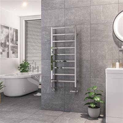 Tuscan Chrome Square Towel Radiator 1200 x 600mm