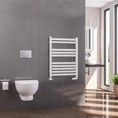 Defford Gloss White Towel Radiator 800 x 600mm