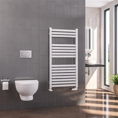 Defford Gloss White Towel Radiator 1200 x 500mm