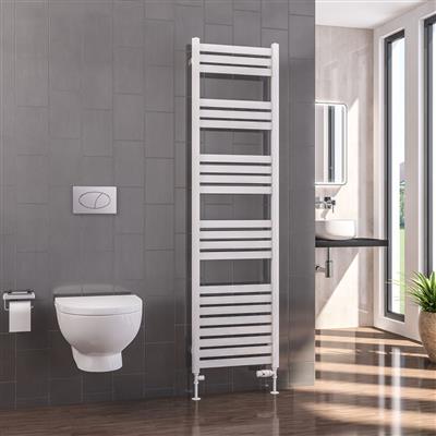 Tuscan Gloss White Square Towel Radiator 1800 x 600mm