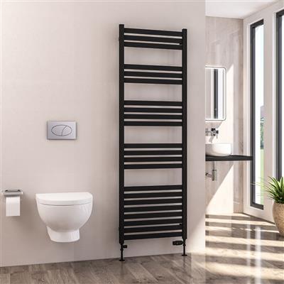 Defford Matt Black Towel Radiator 1800 x 600mm