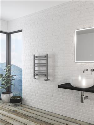 Wingrave Matt Grey Straight Towel Radiator 600 x 600mm