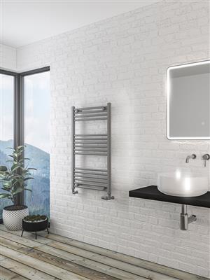 Wingrave Matt Grey Straight Towel Radiator 1000 x 600mm