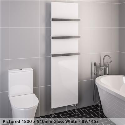Wingrave Gloss White Flat Panel Radiator 1800 x 310mm