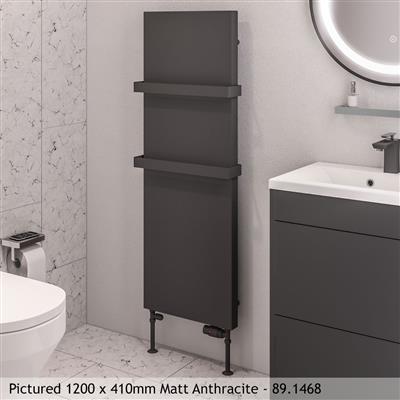 Wingrave Matt Anthracite Flat Panel Radiator 1200 x 310mm