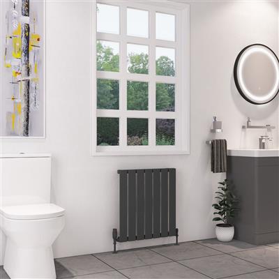 Deddington Matt Anthracite Horizontal Radiator 600 x 550mm