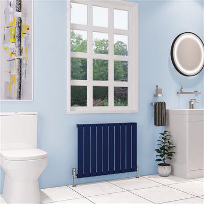 Deddington Matt Cobalt Blue Horizontal Radiator 600 x 630mm