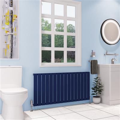 Deddington Matt Cobalt Blue Horizontal Radiator 600 x 1270mm