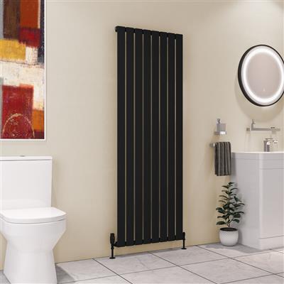 Deddington Matt Black Vertical Radiator 1800 x 630mm