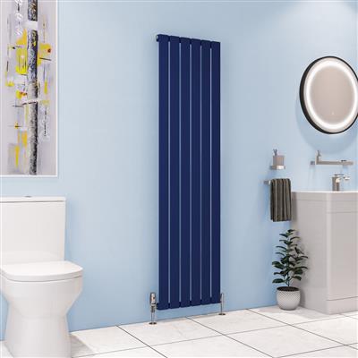 Deddington Matt Cobalt Blue Vertical Radiator 1800 x 310mm