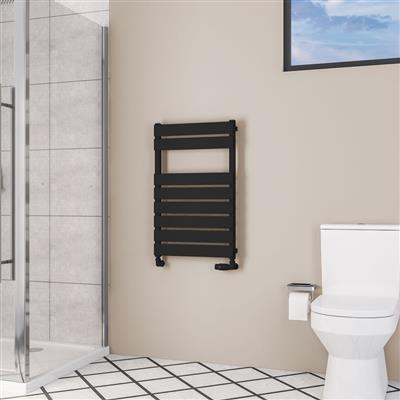 Deddington Matt Black Towel Rail 800 x 500mm
