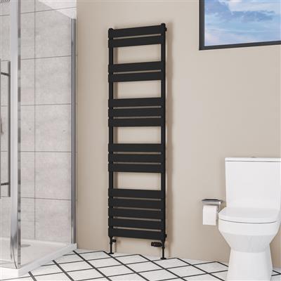Deddington Matt Black Towel Rail 1800 x 500mm