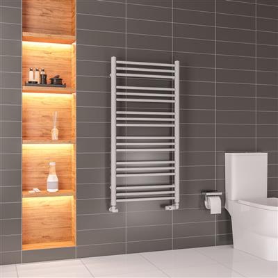 Corinium Mat Grey Round Multi Towel Radiator 1200 x 600mm