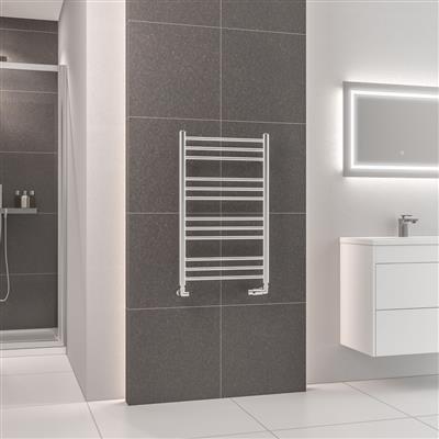 Corinium Chrome Round Multi Towel Radiator 800 x 600mm