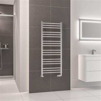 Corinium Chrome Round Multi Towel Radiator 1200 x 600mm