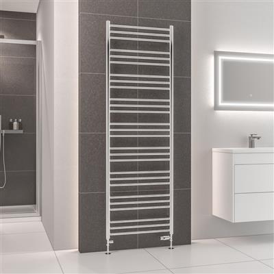 Corinium Chrome Round Multi Towel Radiator 1800 x 500mm