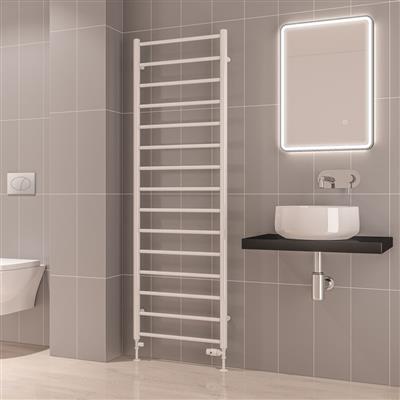 Tuscan Gloss White Round Multi Towel Radiator 1800 x 500mm