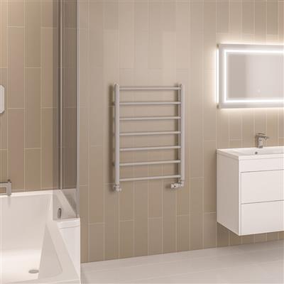 Tuscan Matt Grey Round Multi Towel Radiator 800 x 500mm