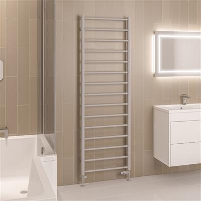 Tuscan Matt Grey Round Multi Towel Radiator 1800 x 500mm