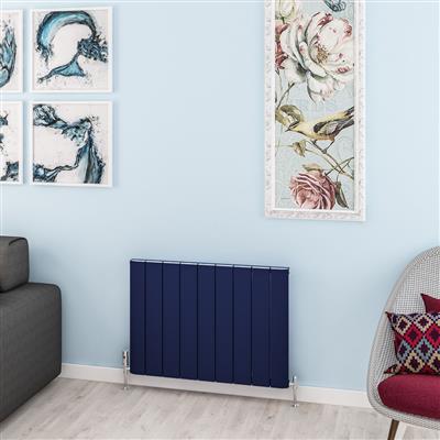 Withington Matt Cobalt Blue Horizontal Aluminium Radiator 600 x 660mm