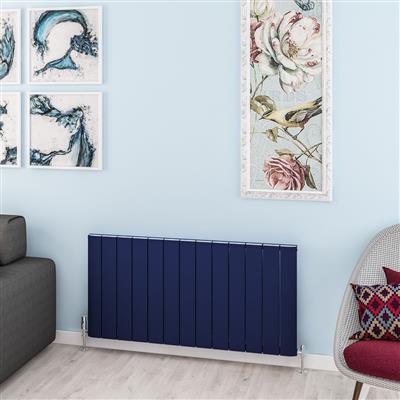 Withington Matt Cobalt Blue Horizontal Aluminium Radiator 600 x 1230mm