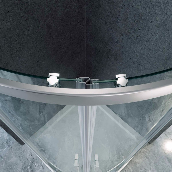 Elle 800 X 800mm Quadrant Shower Enclosure 8mm Easy Clean Nano Glass Shower Cubicle