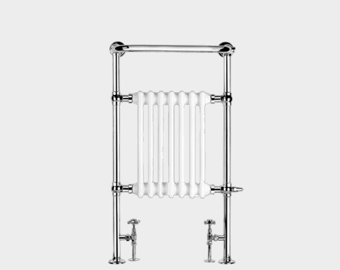 Portland Ball Jointed Towel Rail Bathroom Radiator - Chrome
