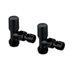 Black Angled Radiator Valves