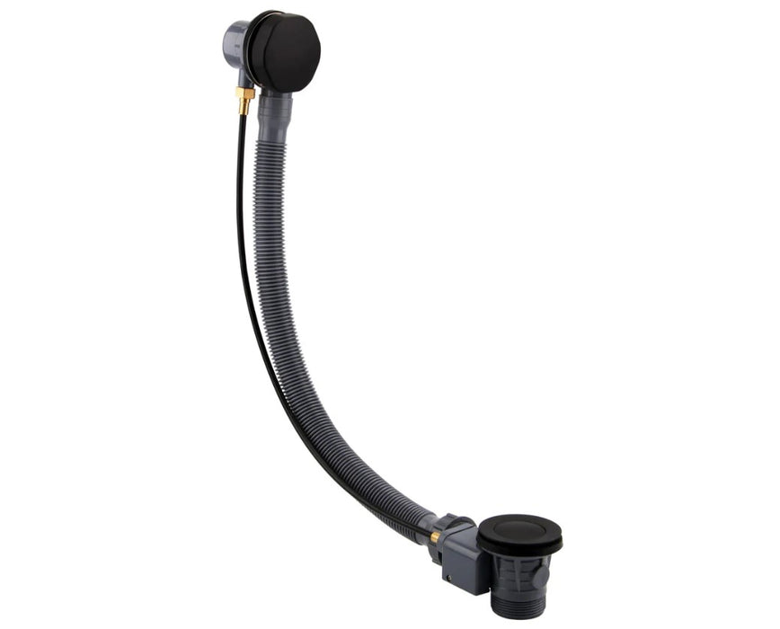 Optim Noir 1700 Single Ended Bath Square Bathroom Suite - Matt Black