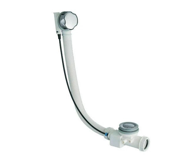 Nezrol 1700 Single Ended Bath Rounded Bathroom Suite - Chrome